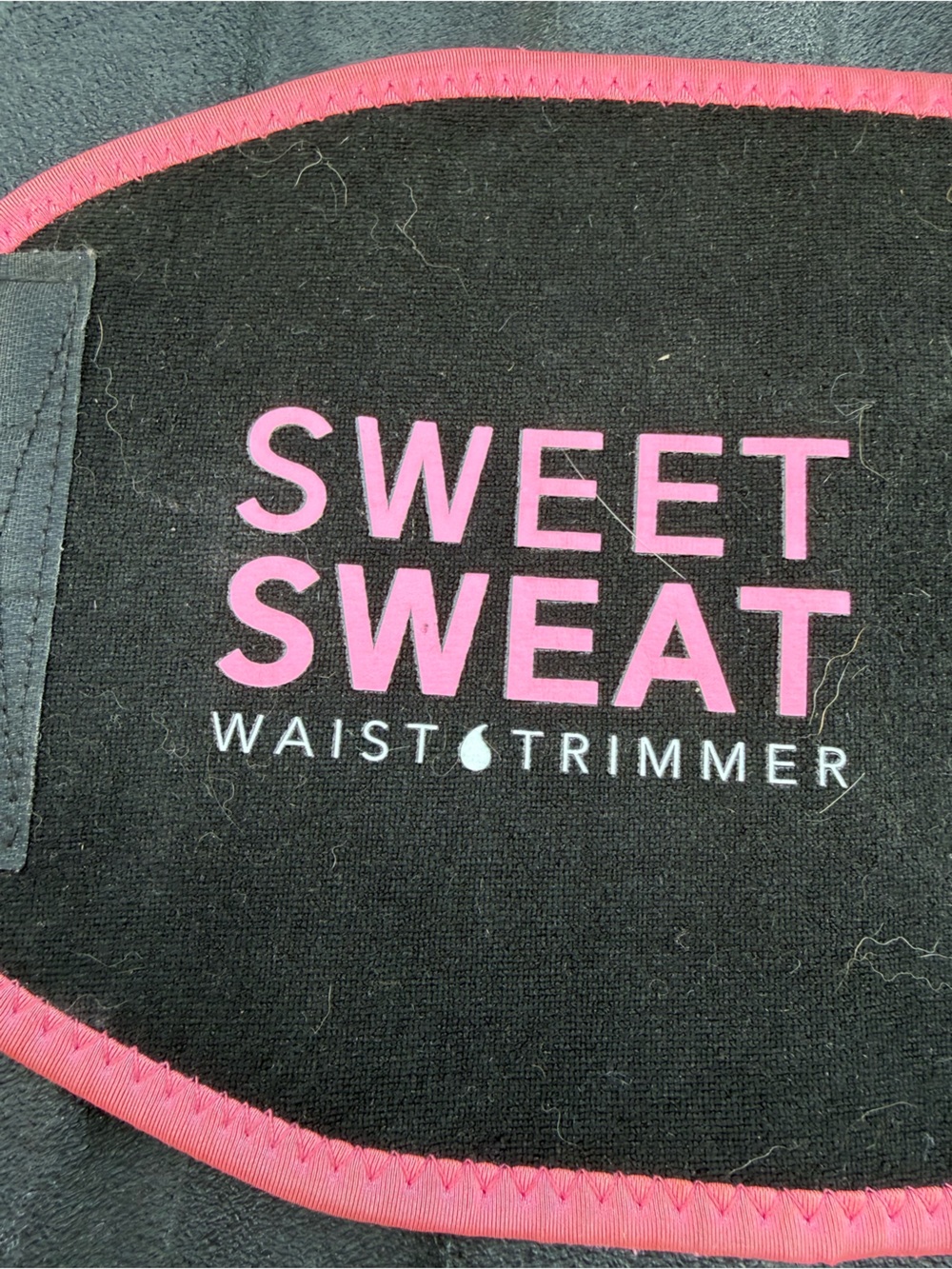 Sweet Sweat Waist Trimmer - Black with Pink Trim